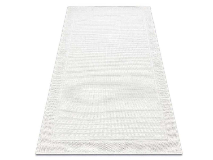 RugsX Tapijt Voor Buiten | Sisal Tapijt Timo 5979 Buitenshuis Kader Wit 180X270 Cm