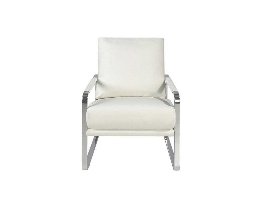 Angel Cerda Fauteuil Kunstleer | Witte Eco-Lederen Gestoffeerde Fauteuil 5026 Angel Cerda