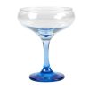 OZAIA Tafelservies | Set Van 6 Blauwe Cocktailglazen Op Voet 32 Cl - D. 6.5 X H. 20 Cm - Coraly