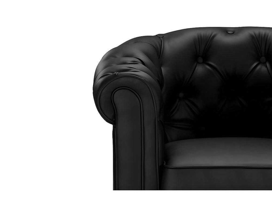 Vente-unique Fauteuil Kunstleer | Fauteuil Chesterfield Van Kunstleer - Wit