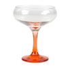 OZAIA Tafelservies | Set Van 6 Oranje Cocktailglazen Op Voet 32 Cl - D. 6.5 X H. 20 Cm - Coraly