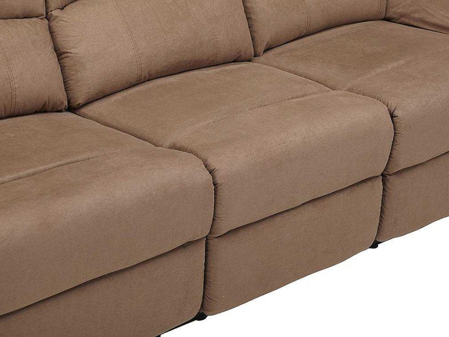 Vente-unique Aanbiedingen: Zitbank & Fauteuil | Driezits Relaxbank Microvezel Hernani - Taupe