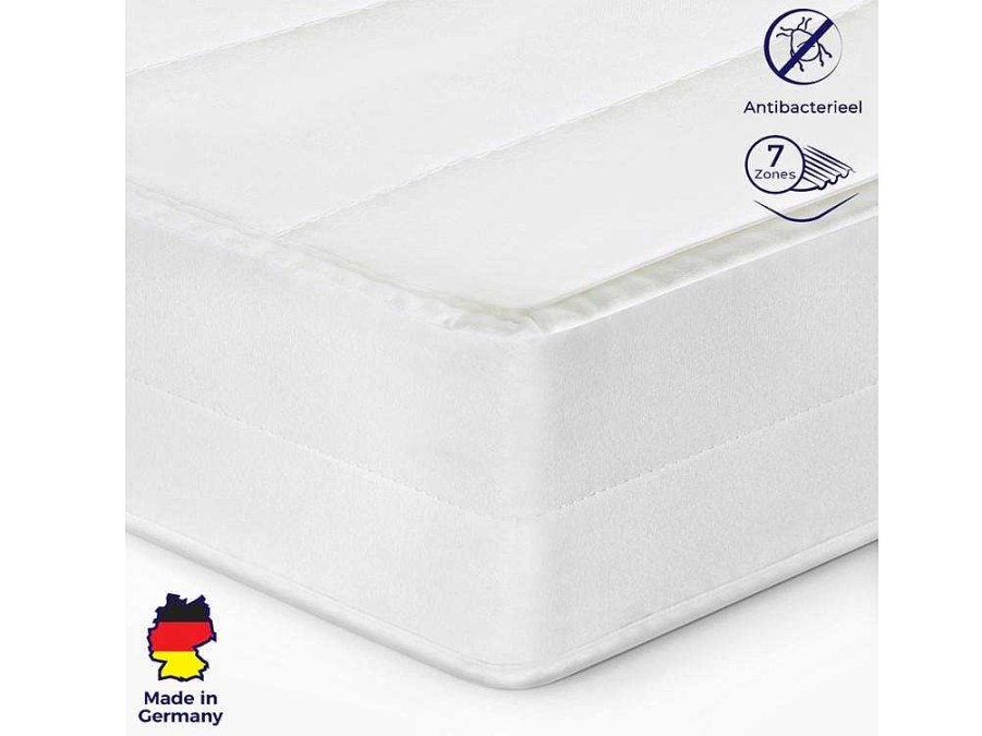 MISTER SANDMAN Eenpersoons Matras | Stevig Ondersteunend Matras - Matras Met 7 Zones En Wasbare Hoes - 90X200 Cm