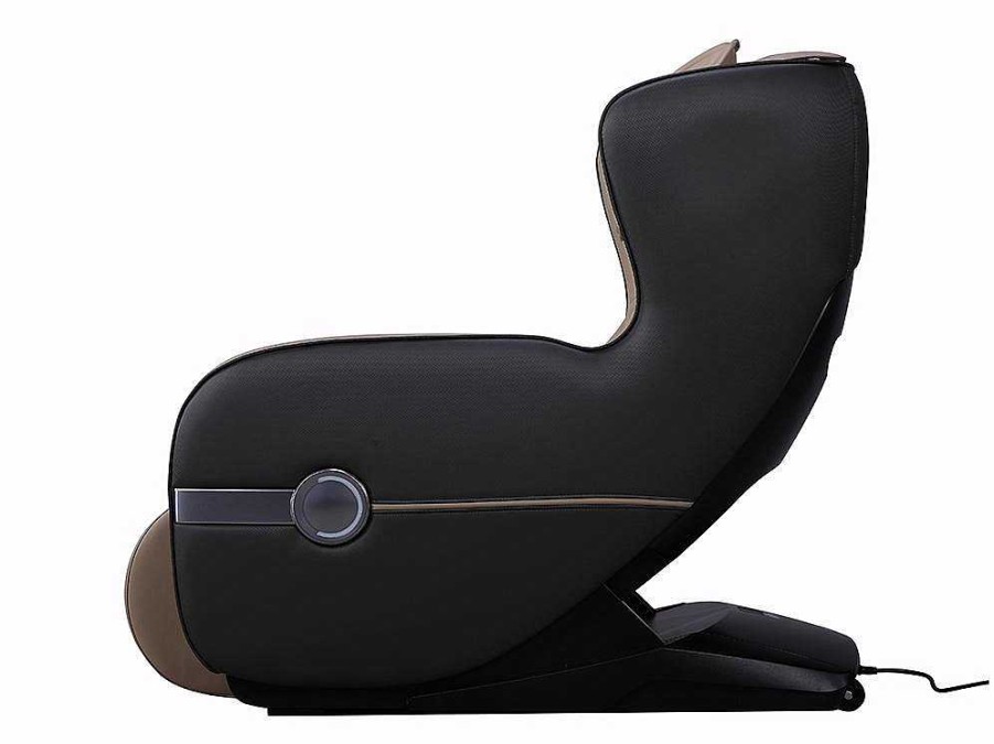 Vente-unique Fauteuil Kunstleer | Massagestoel Kasou Van Kunstleer Met Led-Verlichting - Met Bluetooth - Beige