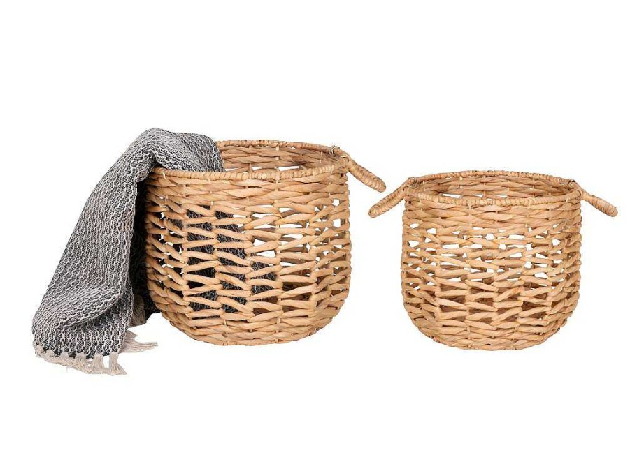 House Nordic Opbergaccessoire | Adra Mand O30/35Cm Set Van 2 Naturel.