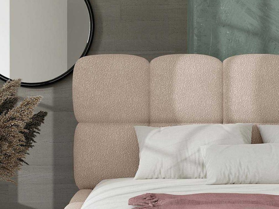 PASCAL MORABITO Tweepersoonsbed | Kofferbed - 180 X 200 Cm - Teddy-Stof - Beige - Damado - Van Pascal Morabito