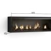 Skraut Home Haard | Elektrische Haard Led , 107X38X25Cm, Woonkamer - Eetkamer, Elektrische Haard, Zwart