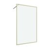 Shower & Design Douchewand | Douchewand Voor Inloopdouche 120 X 200 Cm Goudkleurig Gehard Glas Amberi