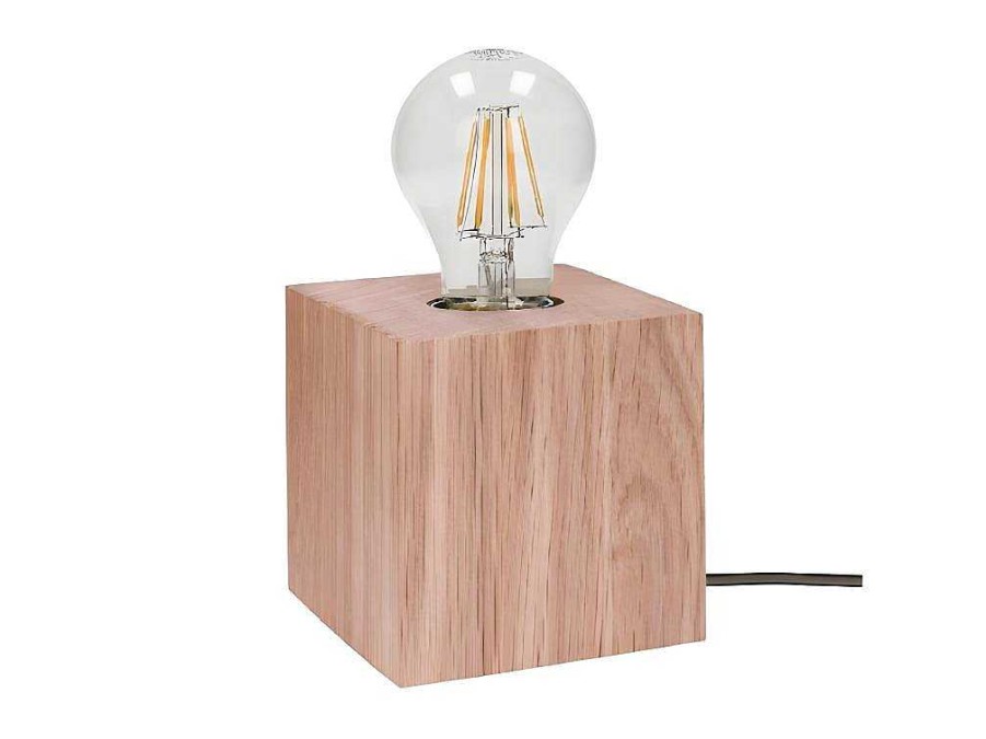 EPIKASA Lamp | Trongo Tafellamp, Eiken, Antraciet, 10X10X10 Cm, Epikasa