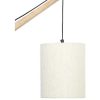 OZAIA Wandlamp | Scandinavische Wandlamp - Mangohout En Stof - D21 X H36 Cm - Licht Naturel En Beige - Paliana