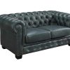 LINEA SOFA Chesterfield Zitbank | Chesterfield 2-Zitsbank Brenton 100% Buffelleer - Spaans Groen