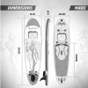 Vente-unique Watersport | Sup Board Anubis 305 Cm - Zilver - Incl. Accessoires