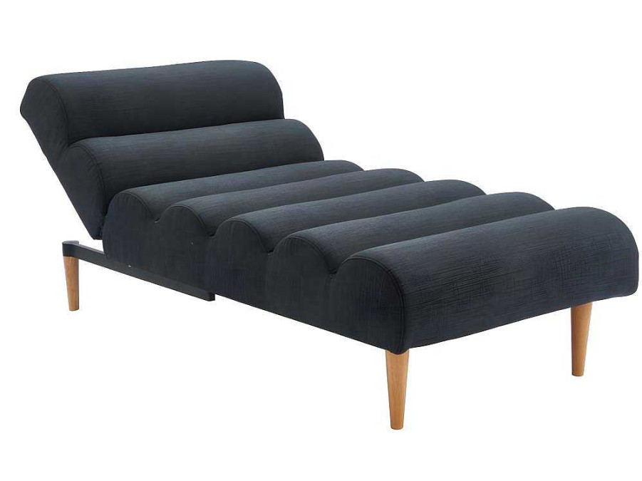 Vente-unique Chaise Longue | Chaise Longue/Bedbank Van Stof Cival - Antraciet