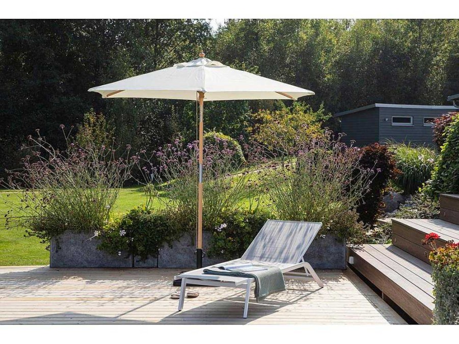 Vente-unique Parasol | Corypho Parasol Met Kantelfunctie Wit.