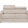 Vente-unique Speciale Modellen Zitbanken & Fauteuils | Express-Driezitsslaapbank Van Beige Ribfluweel - Bed Met Brede Latten 140 Cm - Matras 18 Cm - Vizir