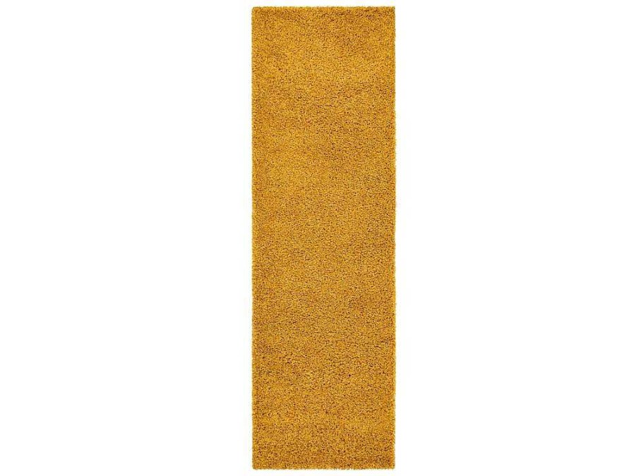 RugsX Tapijt Hoogpolig | Tapijt, Vloerbekleding Soffi Shaggy 5Cm Goud - Voor Keuken, Naar De Ga 60X300 Cm