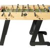 Vente-unique Spel Voor Binnen | Voetbaltafel Van Naturel Houtkleurig Mdf - Opklapbaar - L121 X B61 X H79 Cm - Horton