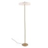 OZAIA Staande Lamp | Design-Lamp Met Ledverlichting Van Metaal - D45 X H180 Cm - Goud En Wit - Vaughan