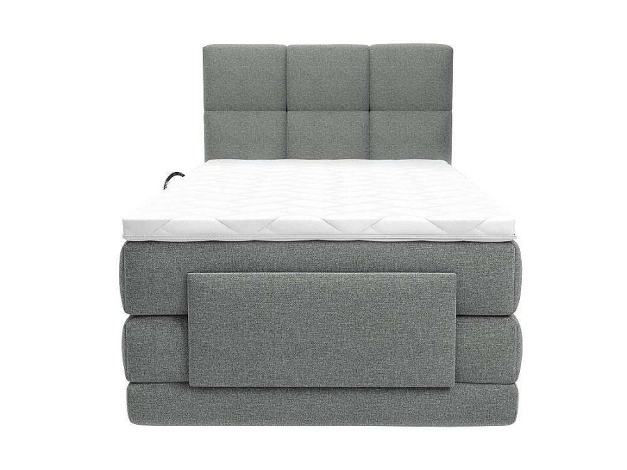 Palacio Elektrisch Relaxatiebed | Complete Boxspringset Met Gestoffeerd Hoofdbord Met Elektrische Relaxbedbodems Met Matras Met Topmatras 100 X 200 Cm Stoffen Bekleding Lichtgrijs Lodi Van Palacio