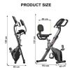 Vente-unique Fitness | 3 In 1 Opvouwbare Hometrainer, Magnetische X-Bike Ligfiets Fitness Bike Met 8-Level Verstelbare Weerstand Voor Home Gym Workout