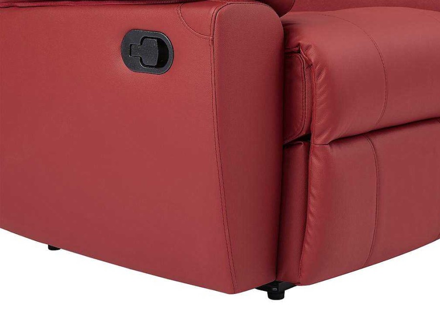 Vente-unique Relaxfauteuil | Relaxfauteuil Van Leer Aroma - Rood