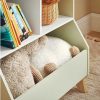 Sobuy Babymeubel | Sobuy Kinderspeelgoedopbergplank, Boekenplank, Opbergeenheid Voor Kinderkamer, Boekenkast Met 2 Planken En 3 Open Vakken, 60 X 36 X 89 Cm, Kmb90-Gr