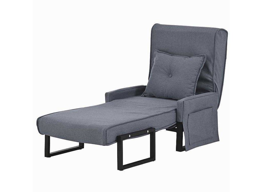 Vente-unique Uitklapbare Fauteuil | 3-In-1 Converteerbare Fauteuil In Stof - Grijs