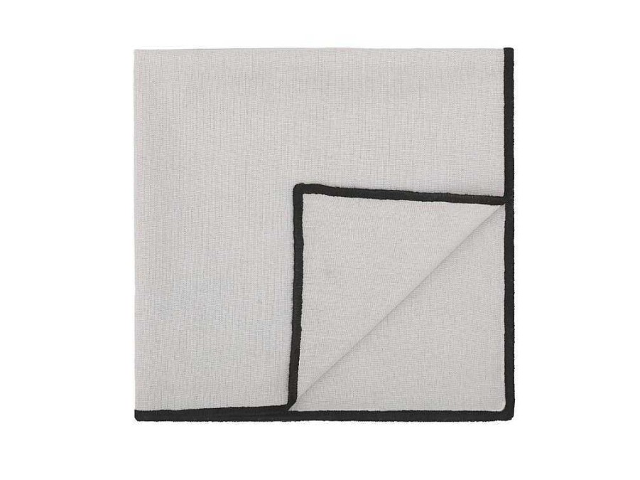 OZAIA Textiel Voor Eettafel | Set Van 4 Servetten Van Katoen En Linnen - 45 X 45 Cm - Taupegrijs - Borina