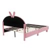 ModernLuxe Fluwelen Bed | Kinderbed Bekleed Met Fluweel 140X200Cm - Met Lattenbodem - Roze