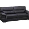 LINEA SOFA 2En 3-Zitsbank | Driezitsbank Van Leer Thibault - Zwart