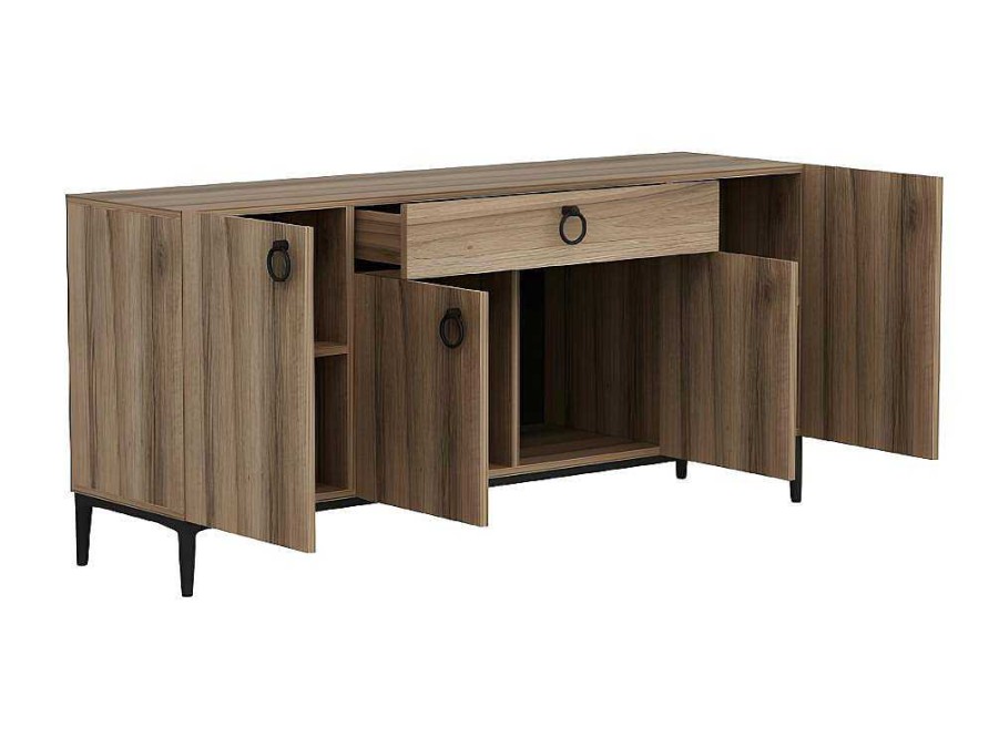 EPIKASA Buffetkast | Gloria Multifunctioneel Kabinet, Walnoot, 160X42X75 Cm, Epikasa