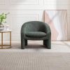 Vente-unique Fauteuil Stof Fluweel / Suedine | Fauteuil In Groen Ribfluweel Ossana