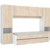 Vente-unique Kinderbed | Uitschuifbed Selena - 90 X 190 Cm - Kleur: Eiken En Wit