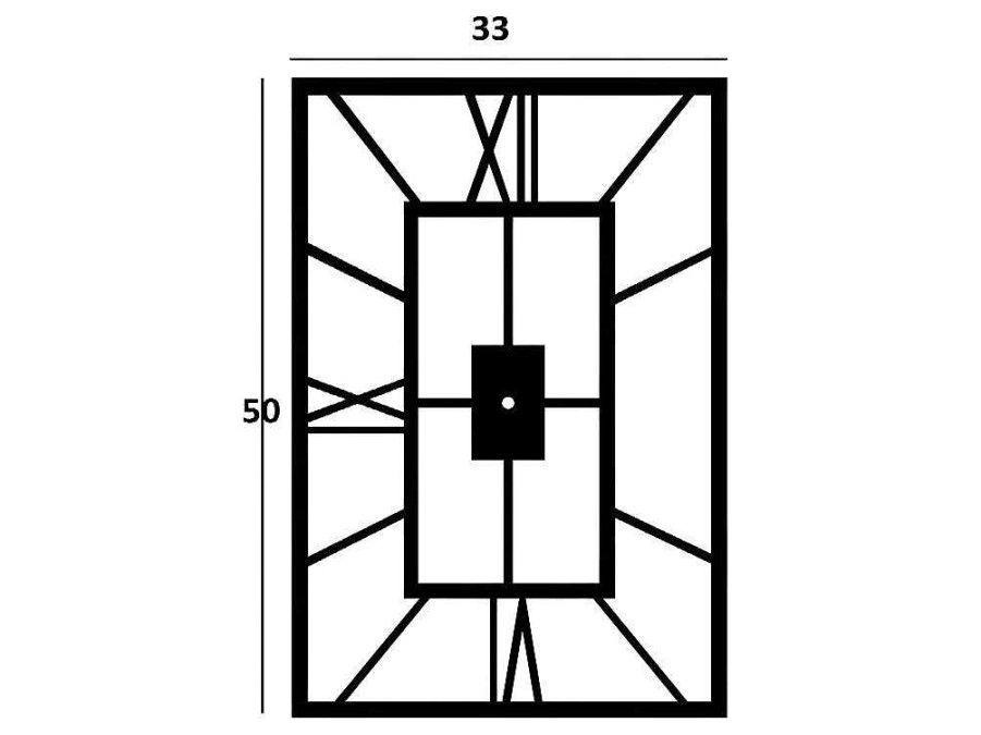 EPIKASA Wandklok | Klok Rechthoekige, Zwart, 33X1,5X50 Cm, Epikasa