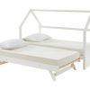 Vente-unique Bed Met Slaaplade | Uitschuifbed 2 X 90 X 190 Cm - Grenen - Wit - Hurra