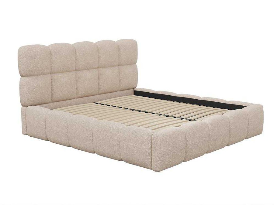 PASCAL MORABITO Tweepersoonsbed | Kofferbed - 160 X 200 Cm - Teddy-Stof - Beige - Damado - Van Pascal Morabito