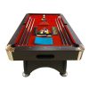 ELITESHOPPING Spel Voor Binnen | Biljarttafel 7 Voet Compleet Met Accessoires Iron Red