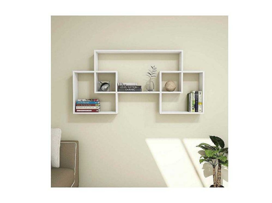 Homemania Boekenkast & Vitrine | Bello Plank, Wit, 150X22X75 Cm, Epikasa