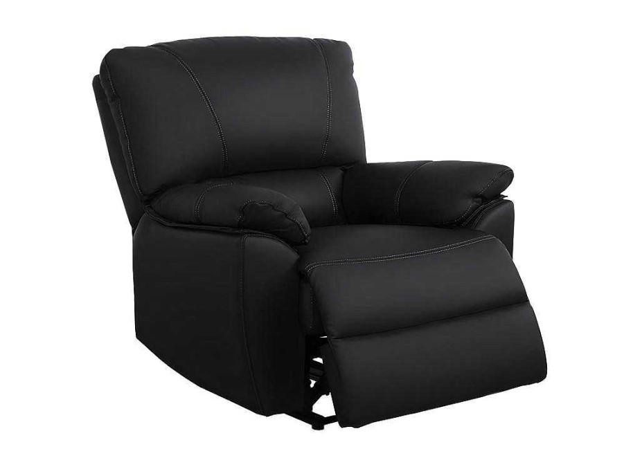 Vente-unique Relaxfauteuil | Relaxfauteuil Van Leer Marcis - Zwart - Elektrisch