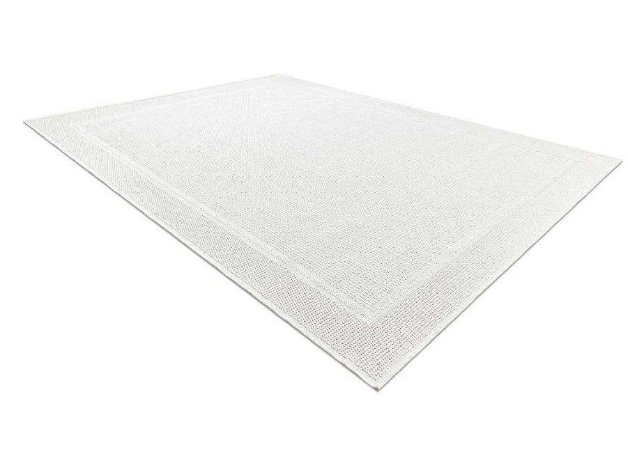 RugsX Tapijt Voor Buiten | Sisal Tapijt Timo 5979 Buitenshuis Kader Wit 60X100 Cm