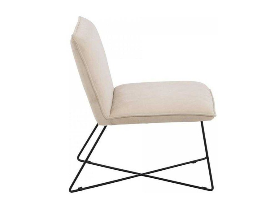 Vente-unique Aanbiedingen: Zitbank & Fauteuil | X-Lounge Fauteuil Velours Offwhite.