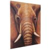 Vente-unique Schilderij | Olieverfschilderij Close-Up Olifant Handgeschilderd