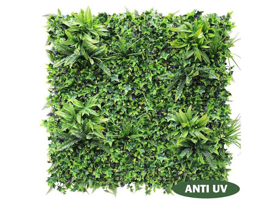 Vente-unique Plantenwand | Synthetische Groene Begroeide Muur - Pakket Van 3M - Matcha