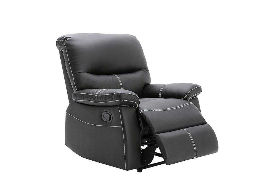 Vente-unique Relaxfauteuil | Relaxfauteuil Canby - Kunstleer - Zwart