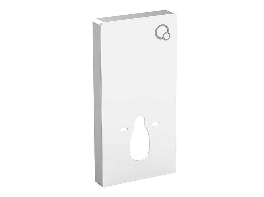 Vente-unique Hangend Toilet | Set Voor Witte Hang-Wc Met Decoratief Voorwandsysteem - Clemona