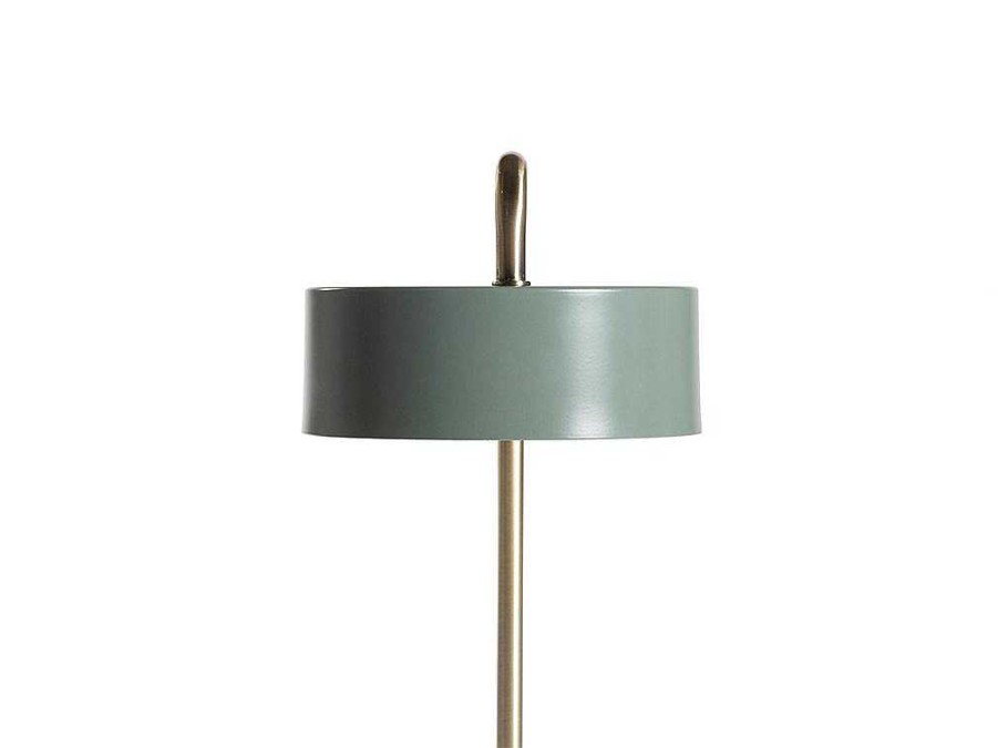 OZAIA Lamp | Vintage Staande Lamp Otilie - Metaal - 24 X 16 X 40 Cm - Olijfgroen En Goudkleurig