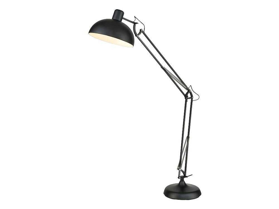 Vente-unique Staande Lamp | Gearticuleerde Staande Lamp Giant - Zwart - H182 Cm