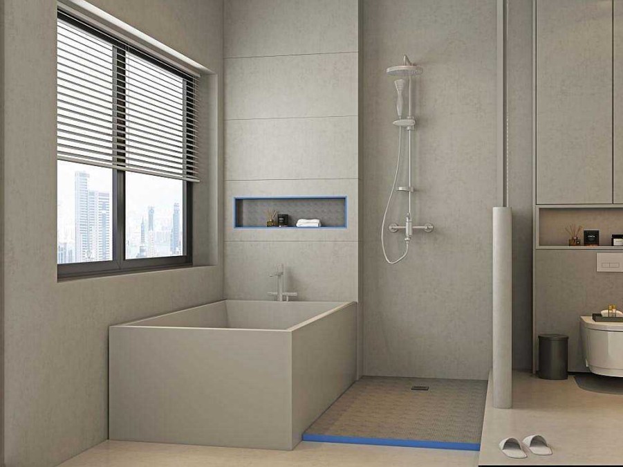 Shower & Design Douchebak | Douchebak Om Te Betegelen Delos Sifon Inbegrepen - 1800 X 900 X 40 Mm - Snijdbaar