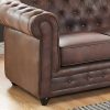 Vente-unique Zitbank | Driezitsbank Chesterfield Van Microvezel Met Vintage Look