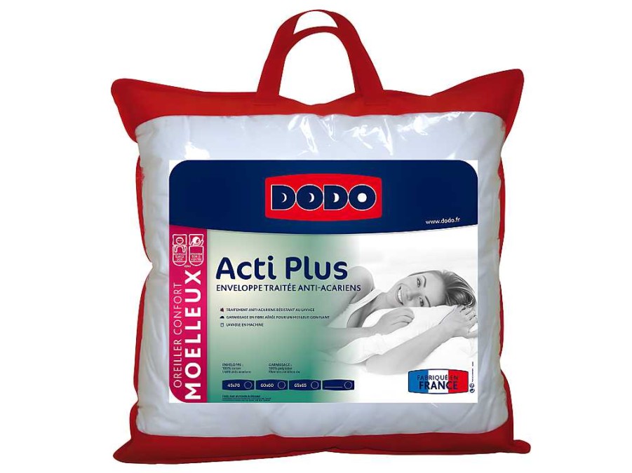 DODO Hoofdkussen | Hoofdkussen Dodo Acti Plus Ii Tegen Allergieen - 65 X 65 Cm